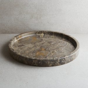 Marble Round Tray (Grey)（大理石圆托盘（灰色））
